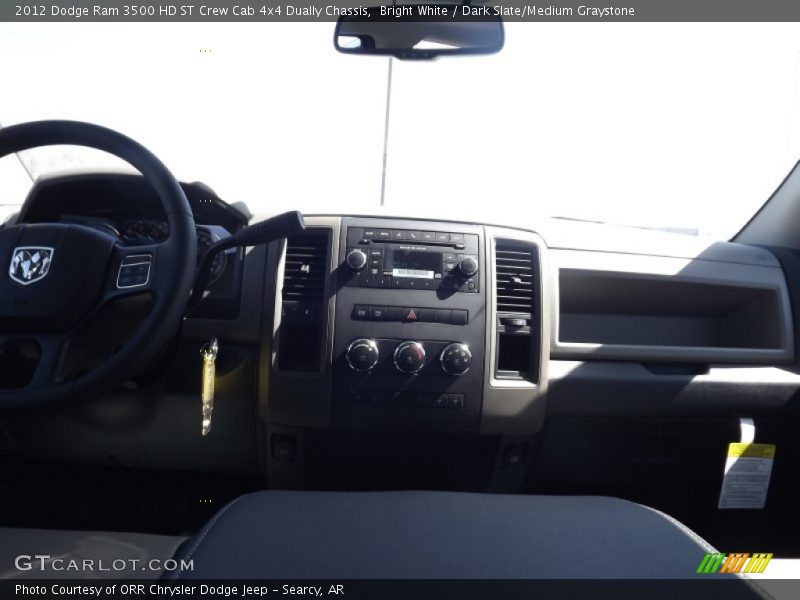Bright White / Dark Slate/Medium Graystone 2012 Dodge Ram 3500 HD ST Crew Cab 4x4 Dually Chassis