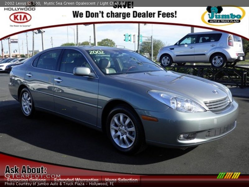 Mystic Sea Green Opalescent / Light Charcoal 2002 Lexus ES 300