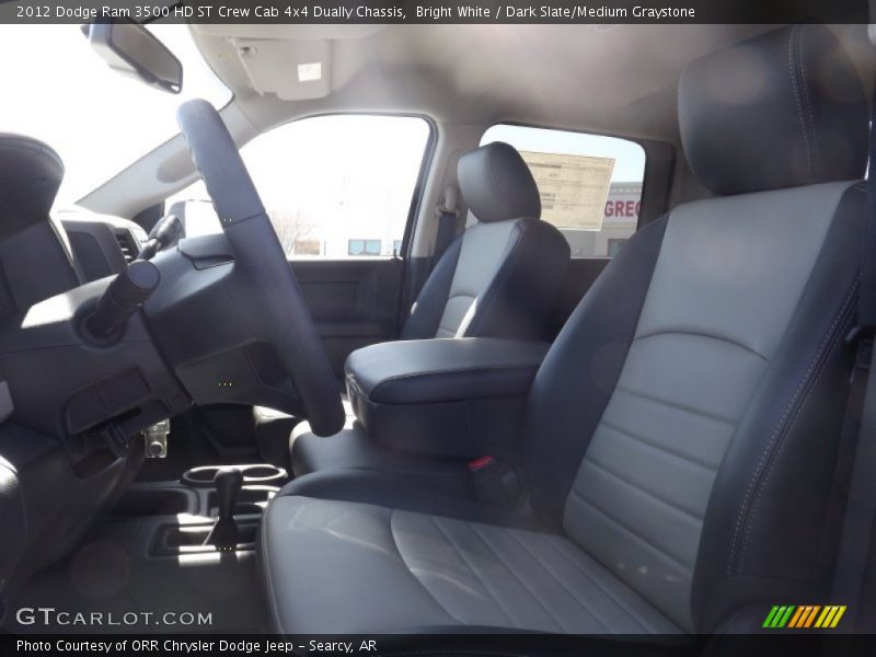 Bright White / Dark Slate/Medium Graystone 2012 Dodge Ram 3500 HD ST Crew Cab 4x4 Dually Chassis