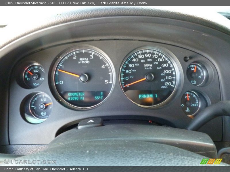 Black Granite Metallic / Ebony 2009 Chevrolet Silverado 2500HD LTZ Crew Cab 4x4