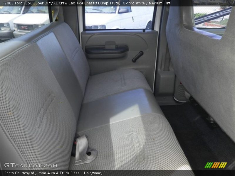 Oxford White / Medium Flint 2003 Ford F350 Super Duty XL Crew Cab 4x4 Chassis Dump Truck