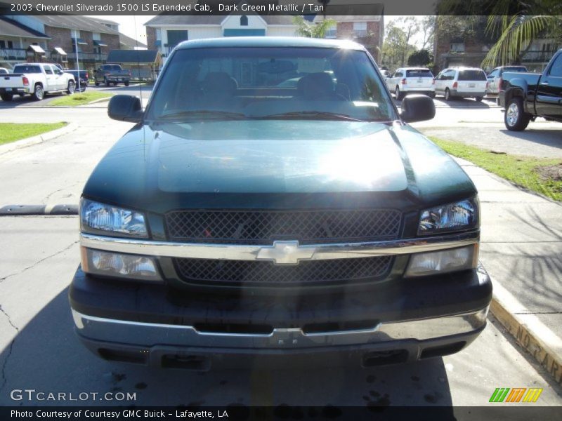 Dark Green Metallic / Tan 2003 Chevrolet Silverado 1500 LS Extended Cab