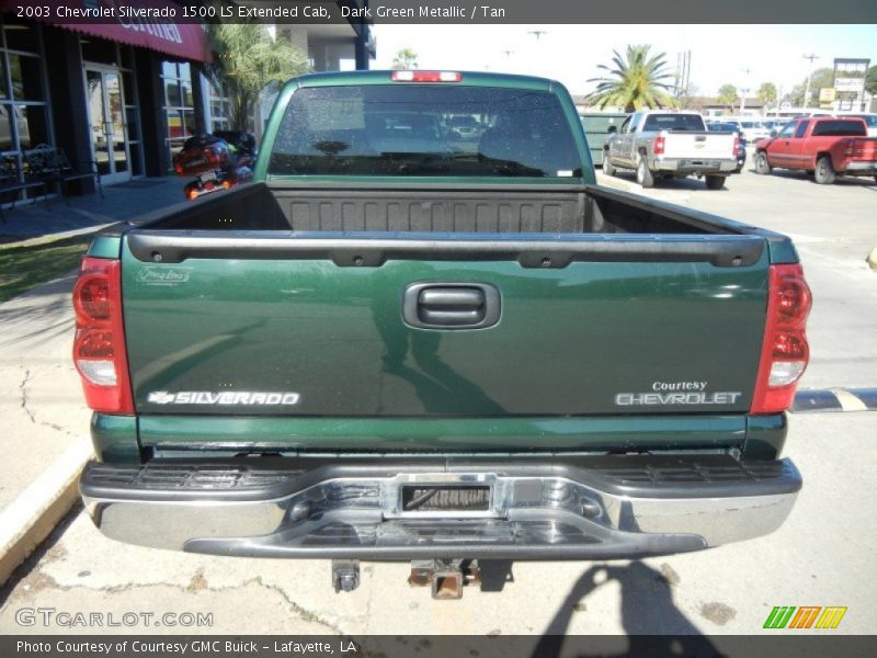Dark Green Metallic / Tan 2003 Chevrolet Silverado 1500 LS Extended Cab