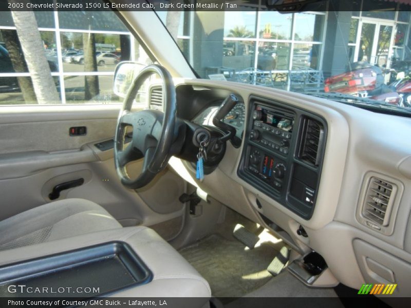 Dark Green Metallic / Tan 2003 Chevrolet Silverado 1500 LS Extended Cab