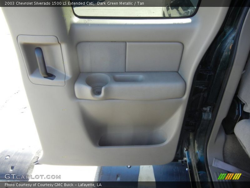 Dark Green Metallic / Tan 2003 Chevrolet Silverado 1500 LS Extended Cab
