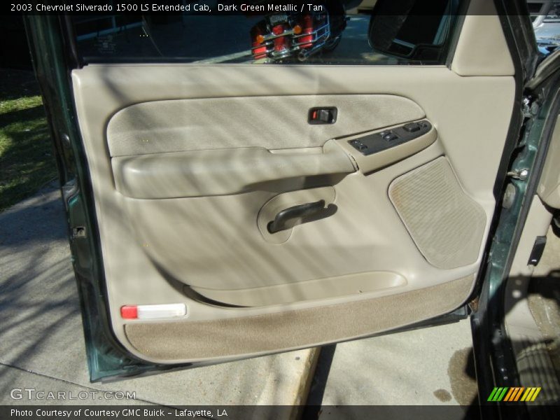 Dark Green Metallic / Tan 2003 Chevrolet Silverado 1500 LS Extended Cab