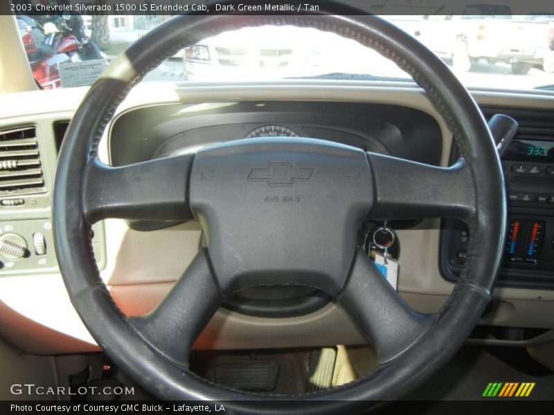 Dark Green Metallic / Tan 2003 Chevrolet Silverado 1500 LS Extended Cab