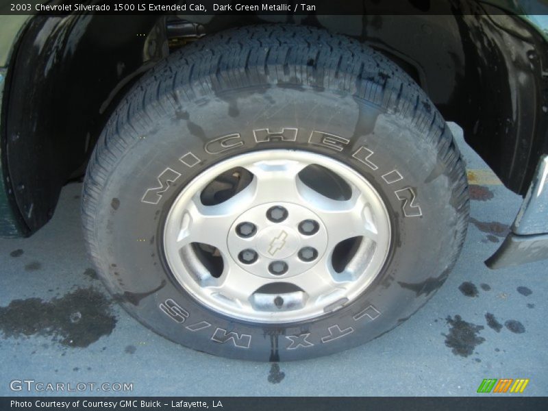 Dark Green Metallic / Tan 2003 Chevrolet Silverado 1500 LS Extended Cab