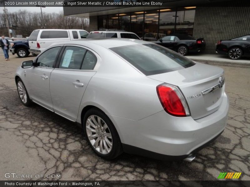 Ingot Silver Metallic / Charcoal Black/Fine Line Ebony 2010 Lincoln MKS EcoBoost AWD