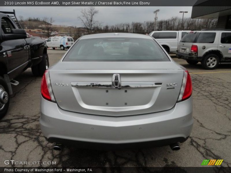 Ingot Silver Metallic / Charcoal Black/Fine Line Ebony 2010 Lincoln MKS EcoBoost AWD