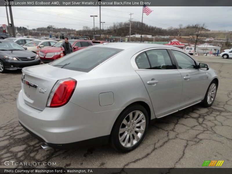 Ingot Silver Metallic / Charcoal Black/Fine Line Ebony 2010 Lincoln MKS EcoBoost AWD