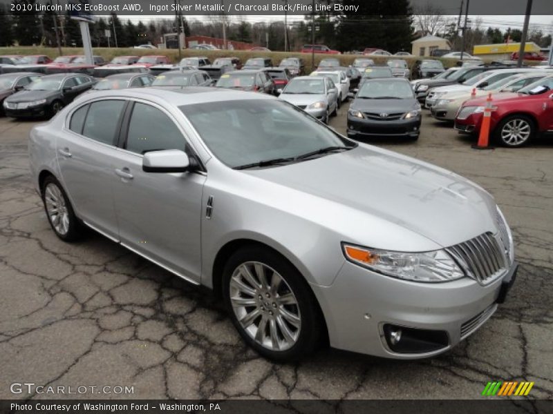 Ingot Silver Metallic / Charcoal Black/Fine Line Ebony 2010 Lincoln MKS EcoBoost AWD