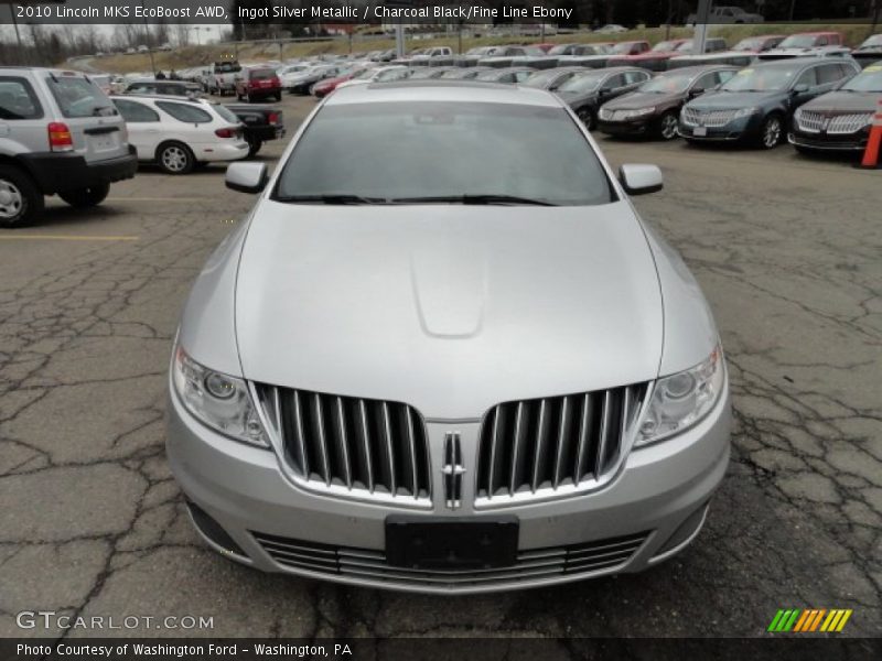 Ingot Silver Metallic / Charcoal Black/Fine Line Ebony 2010 Lincoln MKS EcoBoost AWD