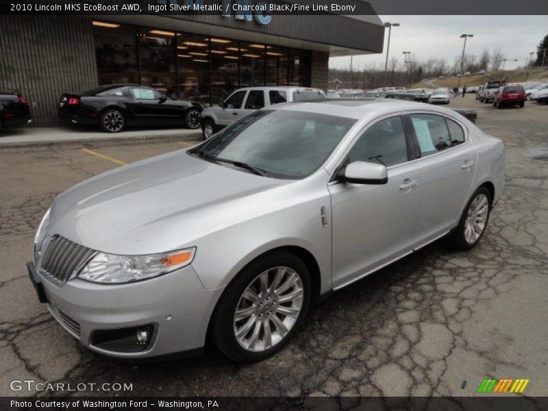 Ingot Silver Metallic / Charcoal Black/Fine Line Ebony 2010 Lincoln MKS EcoBoost AWD