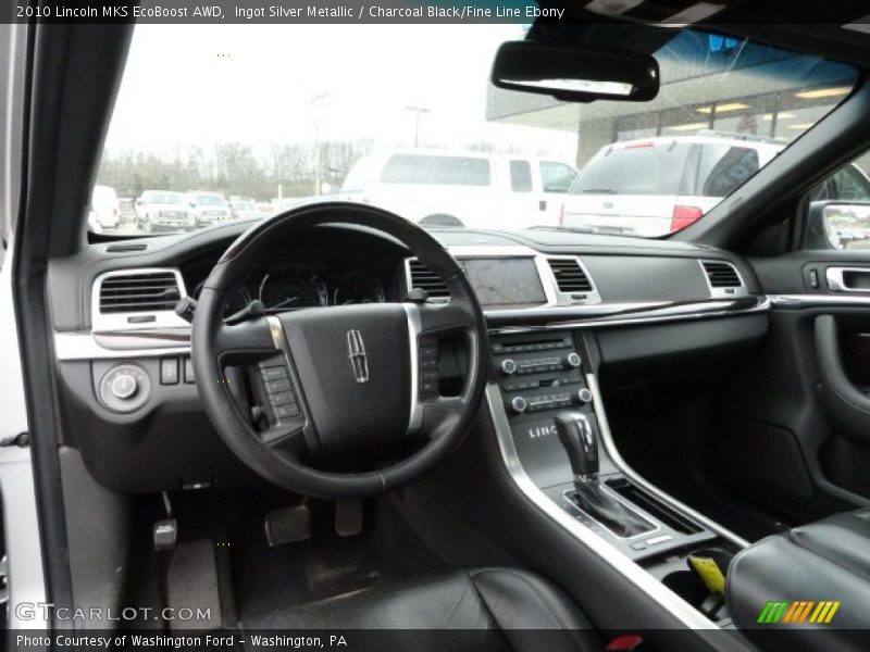 Ingot Silver Metallic / Charcoal Black/Fine Line Ebony 2010 Lincoln MKS EcoBoost AWD