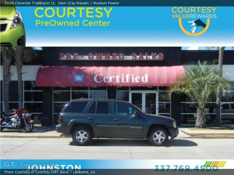 Dark Gray Metallic / Medium Pewter 2004 Chevrolet TrailBlazer LS