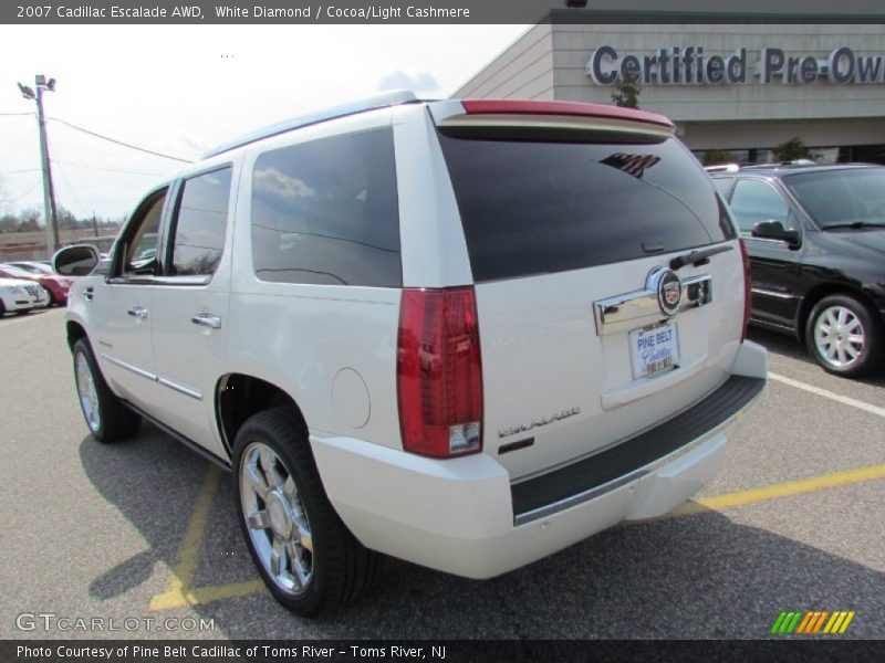 White Diamond / Cocoa/Light Cashmere 2007 Cadillac Escalade AWD