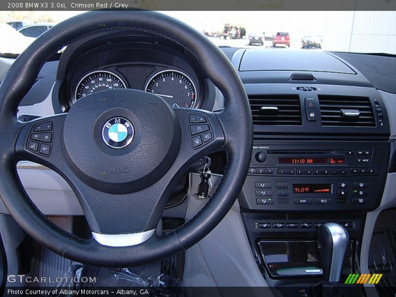 Crimson Red / Grey 2008 BMW X3 3.0si