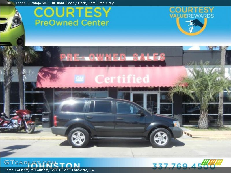 Brilliant Black / Dark/Light Slate Gray 2008 Dodge Durango SXT