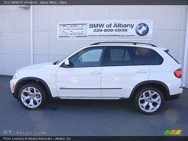 Alpine White / Black 2012 BMW X5 xDrive35i