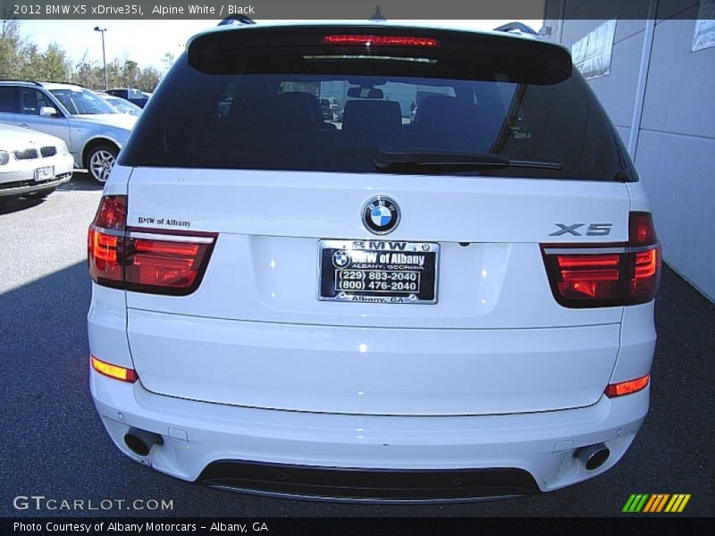 Alpine White / Black 2012 BMW X5 xDrive35i