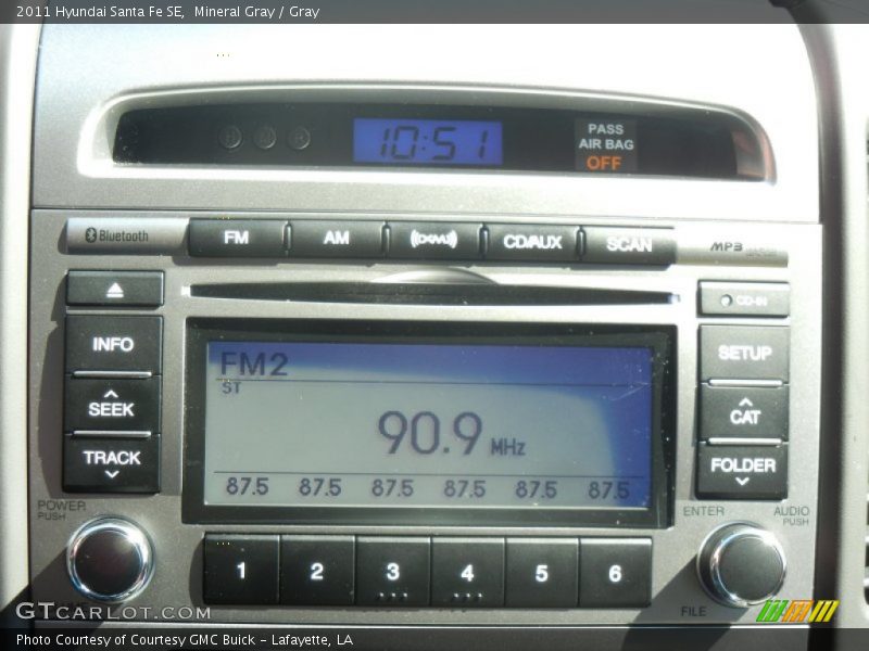 Mineral Gray / Gray 2011 Hyundai Santa Fe SE