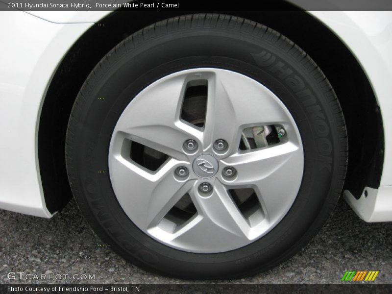 Porcelain White Pearl / Camel 2011 Hyundai Sonata Hybrid
