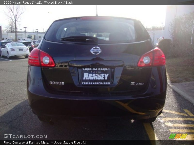 Wicked Black / Black 2009 Nissan Rogue S AWD