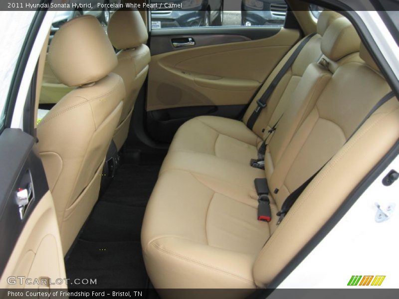 Porcelain White Pearl / Camel 2011 Hyundai Sonata Hybrid