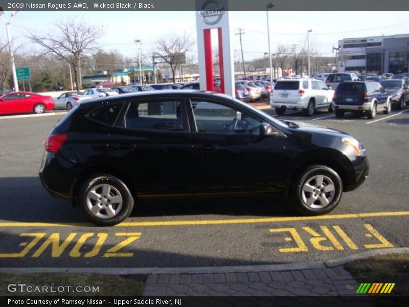 Wicked Black / Black 2009 Nissan Rogue S AWD