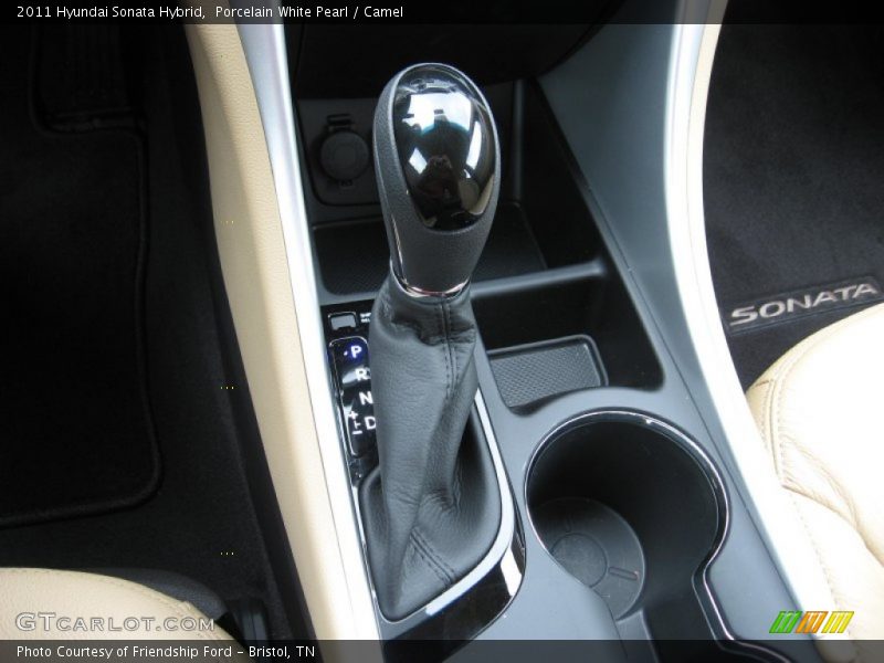 Porcelain White Pearl / Camel 2011 Hyundai Sonata Hybrid