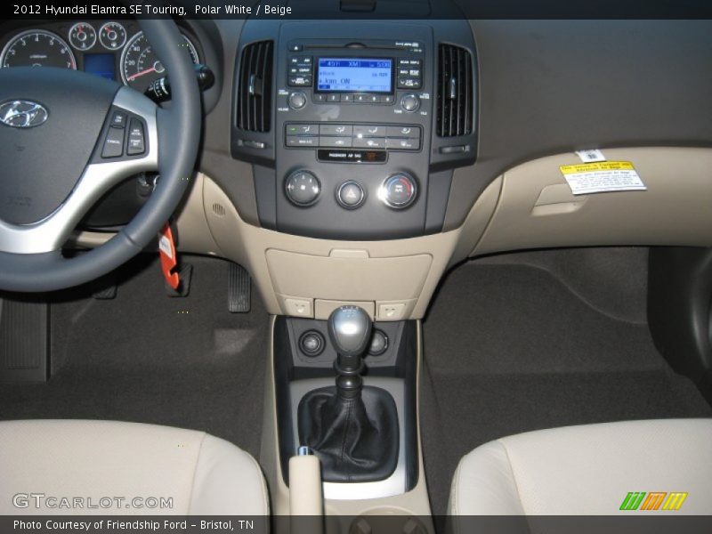 Polar White / Beige 2012 Hyundai Elantra SE Touring