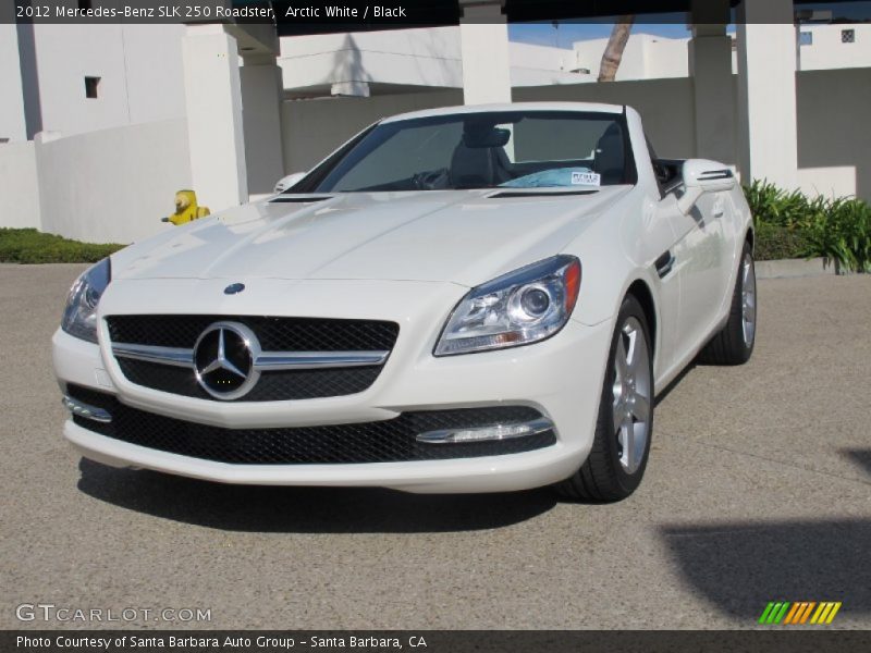 Arctic White / Black 2012 Mercedes-Benz SLK 250 Roadster
