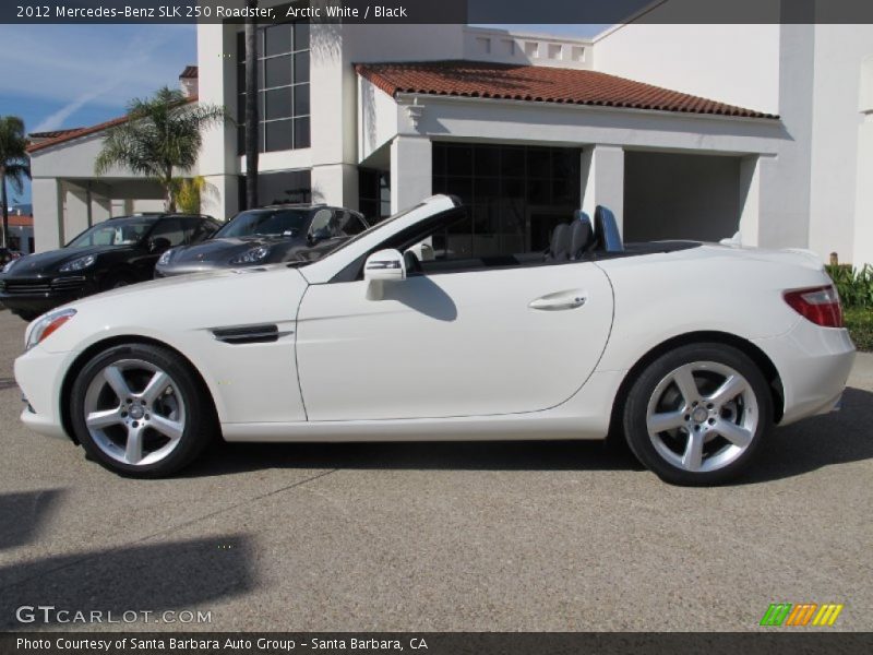 Arctic White / Black 2012 Mercedes-Benz SLK 250 Roadster