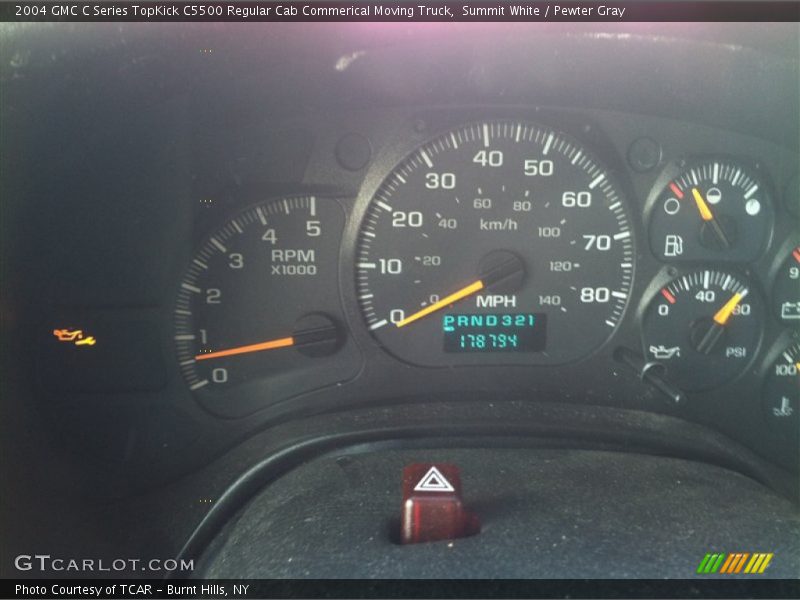 Summit White / Pewter Gray 2004 GMC C Series TopKick C5500 Regular Cab Commerical Moving Truck