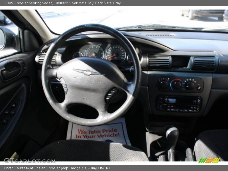 Brilliant Silver Metallic / Dark Slate Gray 2005 Chrysler Sebring Sedan