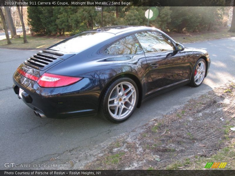 Midnight Blue Metallic / Sand Beige 2009 Porsche 911 Carrera 4S Coupe