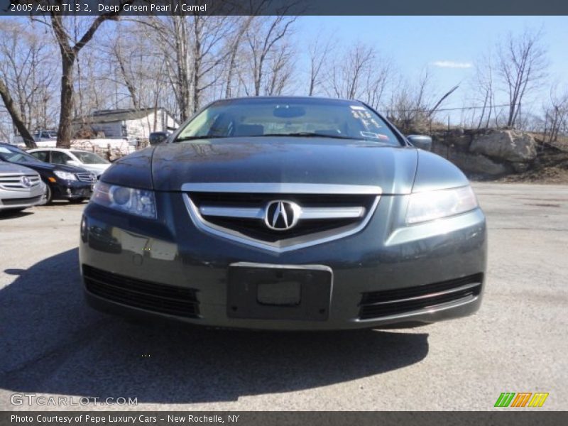 Deep Green Pearl / Camel 2005 Acura TL 3.2