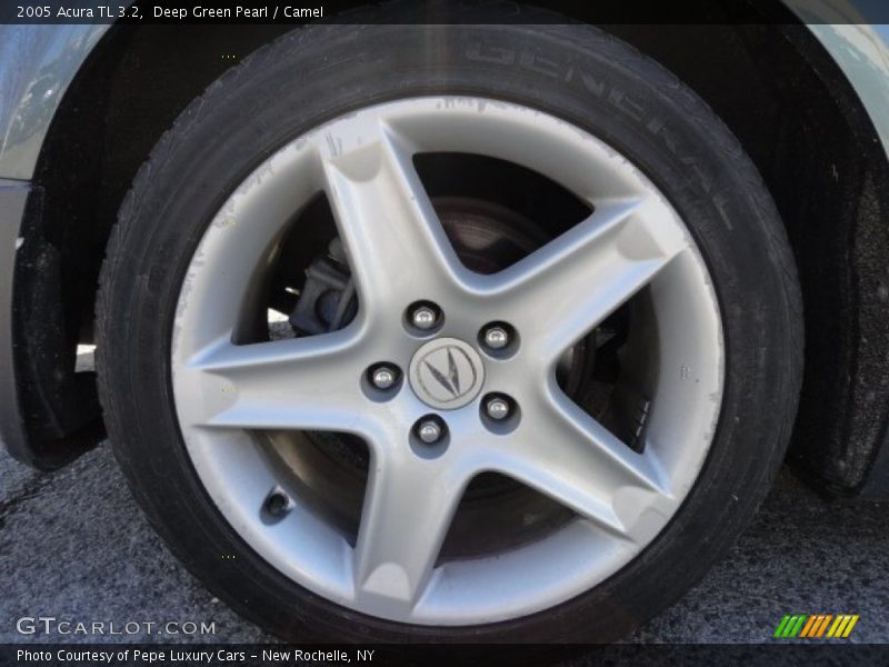 Deep Green Pearl / Camel 2005 Acura TL 3.2