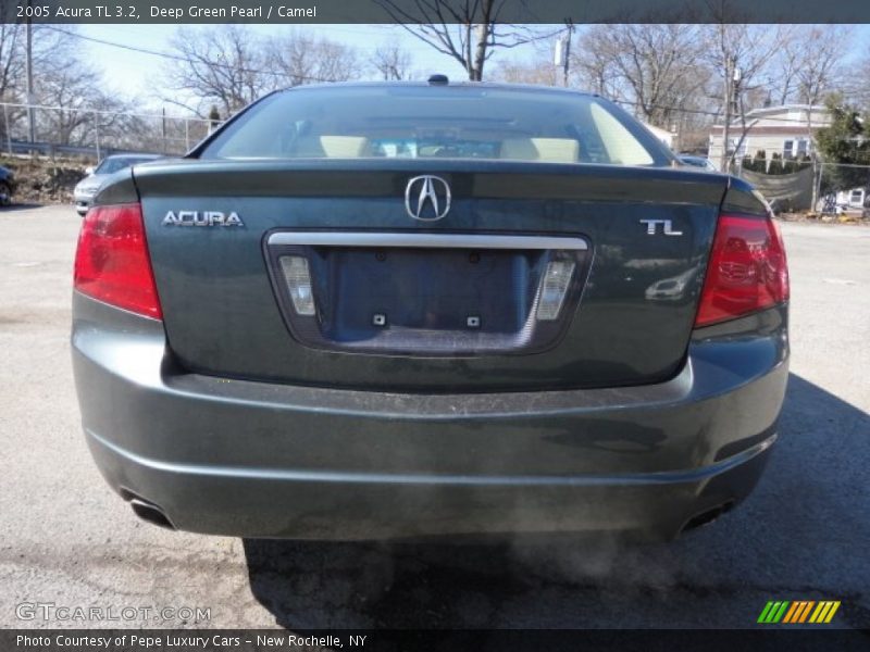 Deep Green Pearl / Camel 2005 Acura TL 3.2