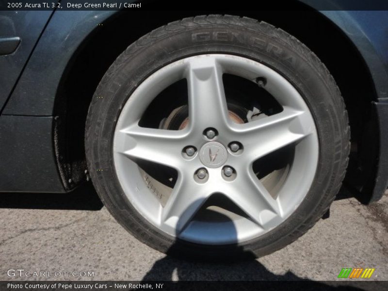 Deep Green Pearl / Camel 2005 Acura TL 3.2