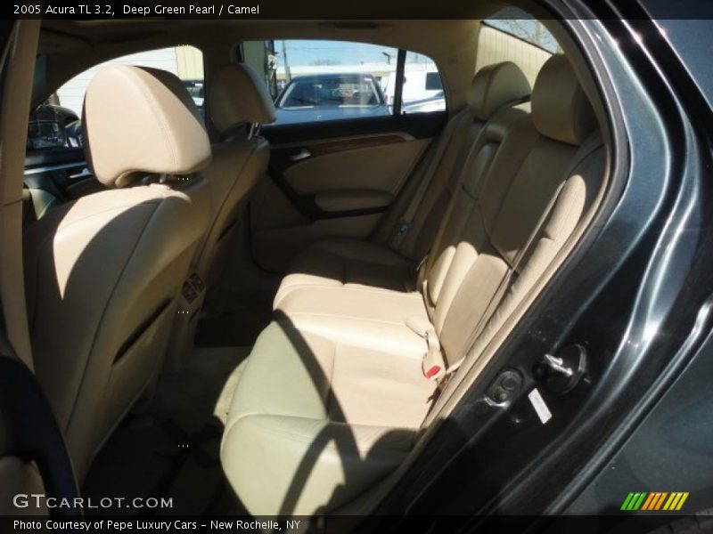 Deep Green Pearl / Camel 2005 Acura TL 3.2