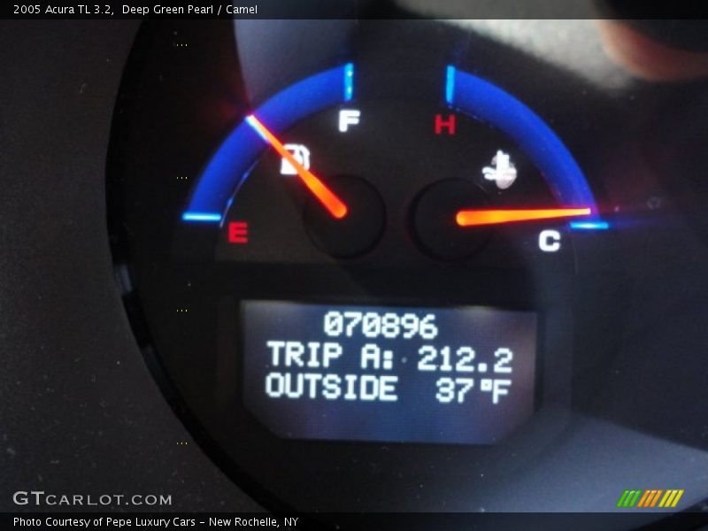 Deep Green Pearl / Camel 2005 Acura TL 3.2
