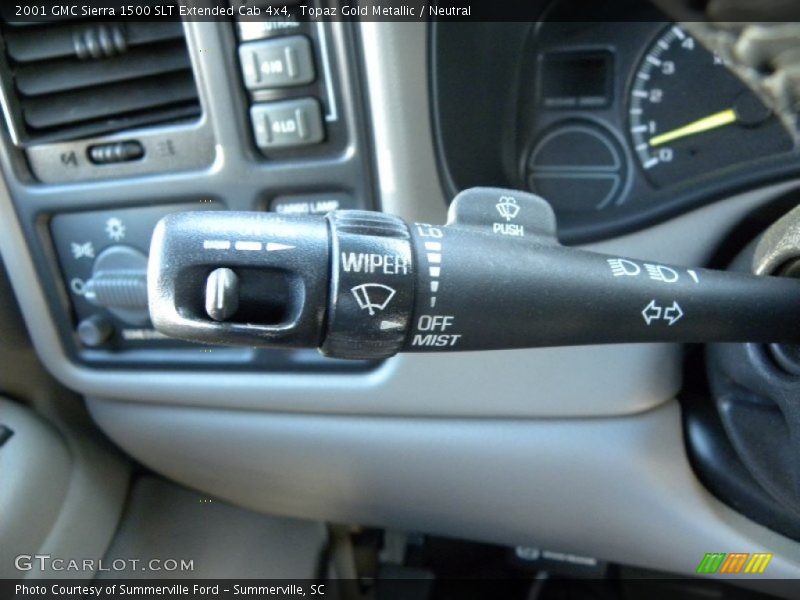 Topaz Gold Metallic / Neutral 2001 GMC Sierra 1500 SLT Extended Cab 4x4