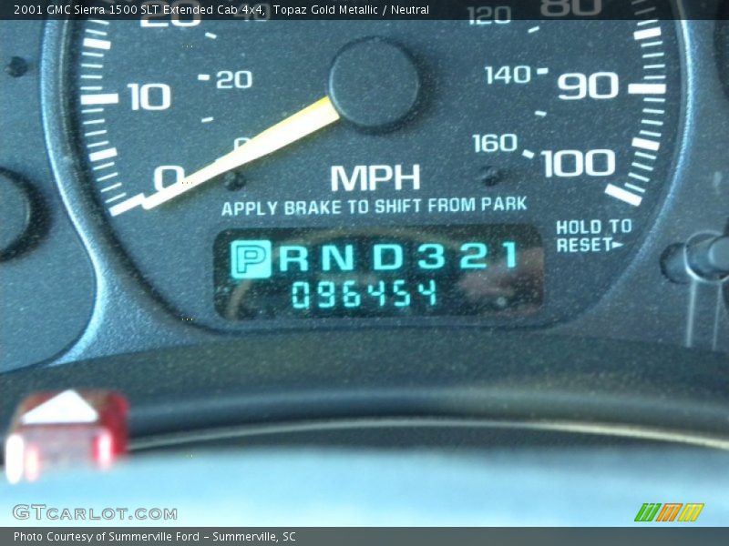 Topaz Gold Metallic / Neutral 2001 GMC Sierra 1500 SLT Extended Cab 4x4