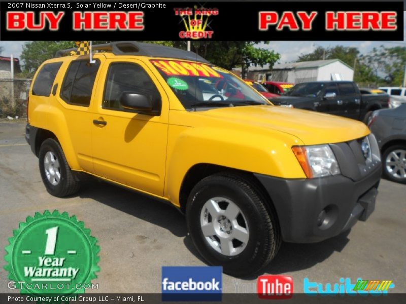 Solar Yellow / Desert/Graphite 2007 Nissan Xterra S