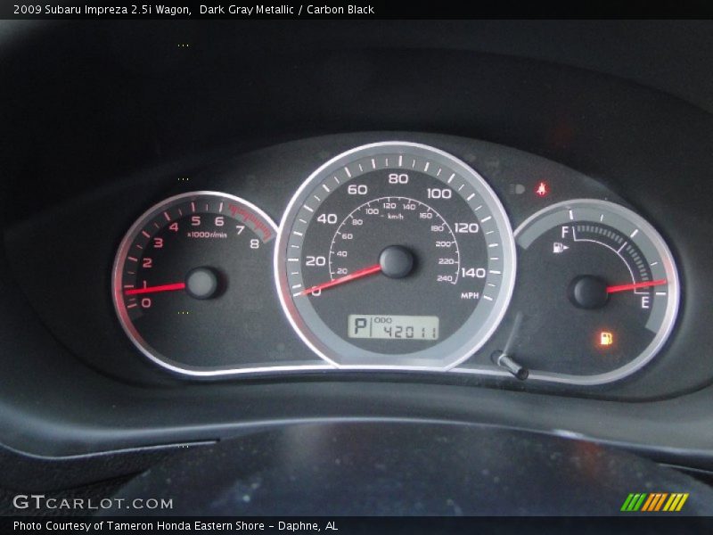 Dark Gray Metallic / Carbon Black 2009 Subaru Impreza 2.5i Wagon