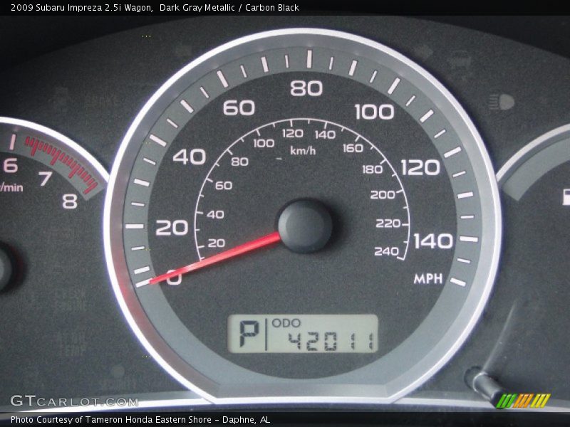 Dark Gray Metallic / Carbon Black 2009 Subaru Impreza 2.5i Wagon