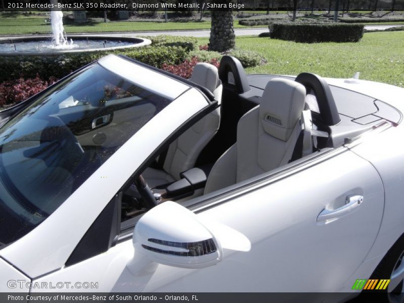 Diamond White Metallic / Sahara Beige 2012 Mercedes-Benz SLK 350 Roadster