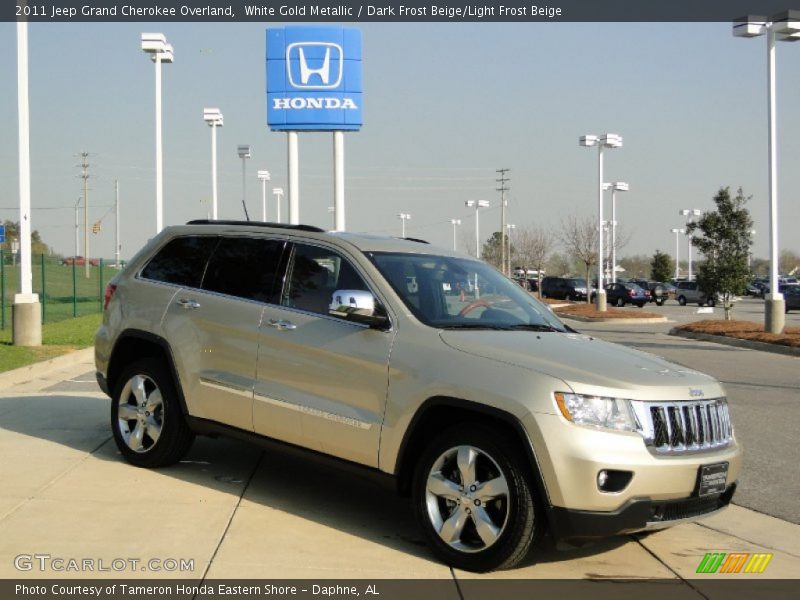 White Gold Metallic / Dark Frost Beige/Light Frost Beige 2011 Jeep Grand Cherokee Overland